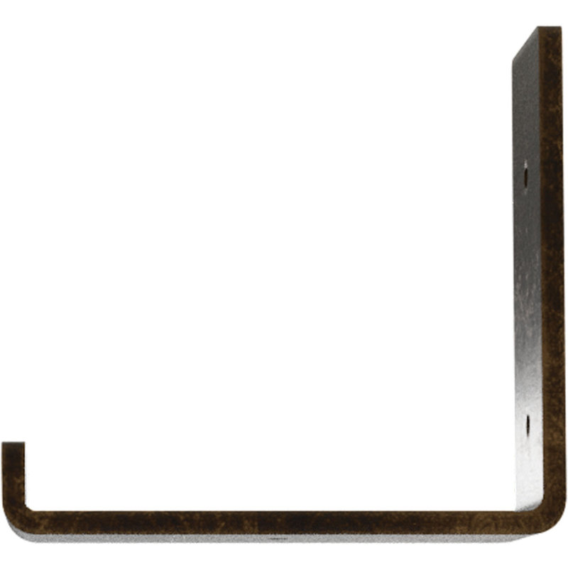 Support de tablette en acier, H 5 po x l 2 po x P 6 po, Antiqued Brass