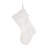 21"L White Plush Christmas Stocking