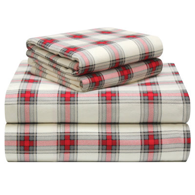 Flannel Plaid Sheet Set