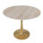 Seybert Round Dining Table with MDF Top and Gold Stainless Steel Pedestal Base - Seats 4 Person for Kitchen and Dining Room-1172272175-1159938920