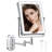 Aaliegha Metal Rectangle Modern LED Lighted Magnifying Wall Mounted Bathroom Vanity Makeup Mirror, Chrome-782724187