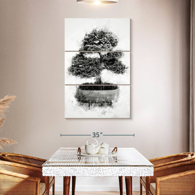 Bonsai Tree Black And White