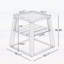 Table d'appoint à 2 niveaux en bois d'acacia résistant aux intempéries avec structure en fer noir, idéale pour une utilisation intérieure et extérieure, capacité de 30 lb