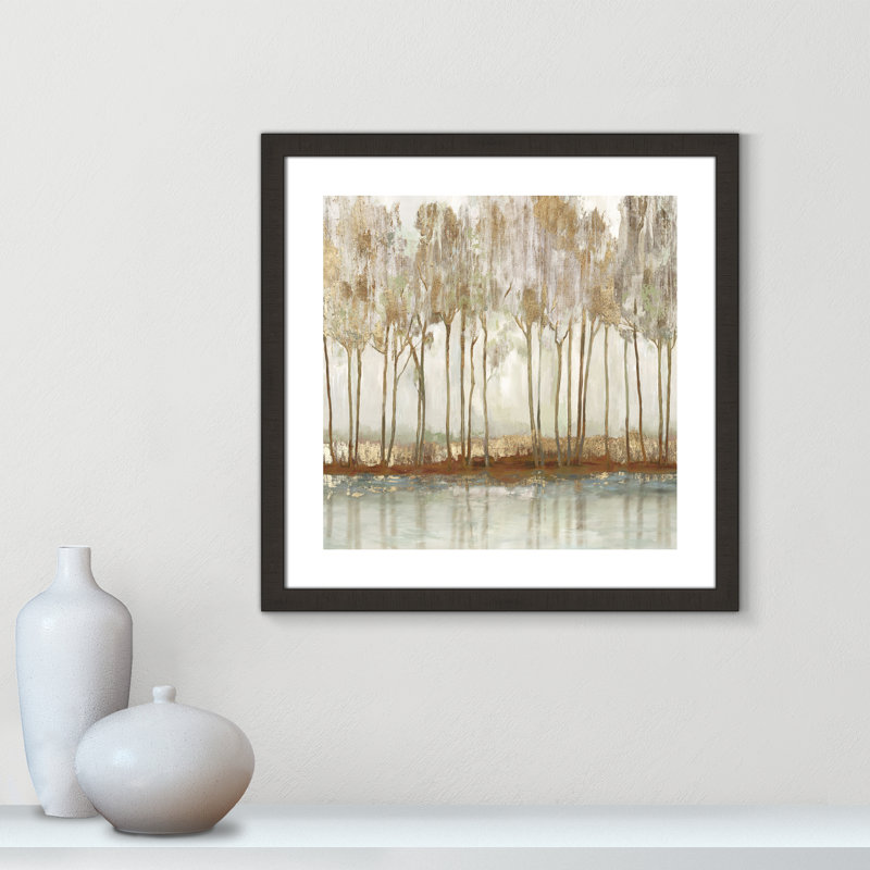 «Lynn Peak I» par Allison Pearce, H 32,5 po x l 32,5 po x P 2 po, Cadre espresso foncé