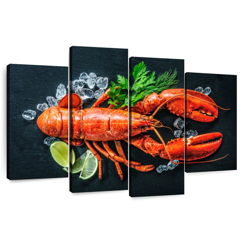 Yarlin Fresh Red Lobster, 32" H x 52" W