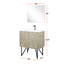 30 po De meuble-lavabo l 20 po x P 20 po avec comptoir en quartz blanc, robinet en métal et 28 miroirs