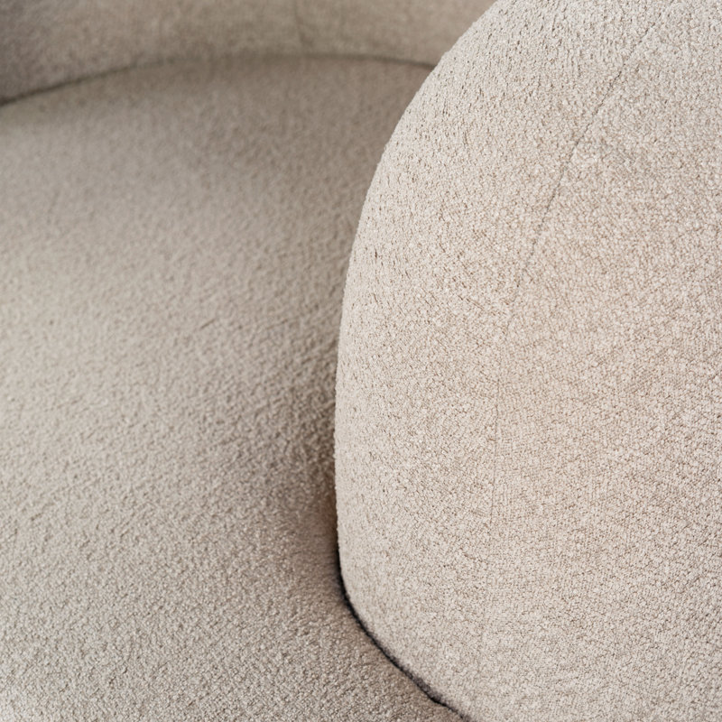 Fauteuil d'appoint Enessa Boucle, Boucle brun clair