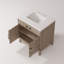 Meuble-lavabo simple en chêne gris 30 po X P 22 po D, avec plateau en marbre de culture-96457806-96457807