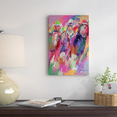 Vibrant Horse Race " Race V " by Richard Wallich