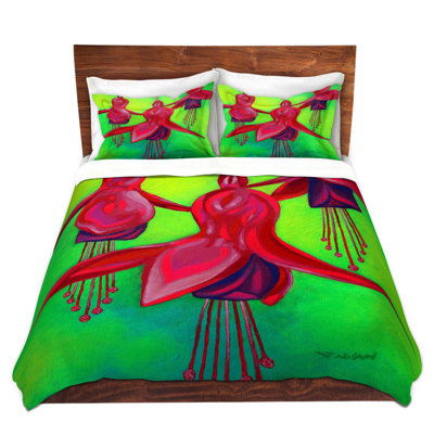 Ensemble de housse de couette en microfibre DiaNoche par John Nolan - Fuchsia Trio