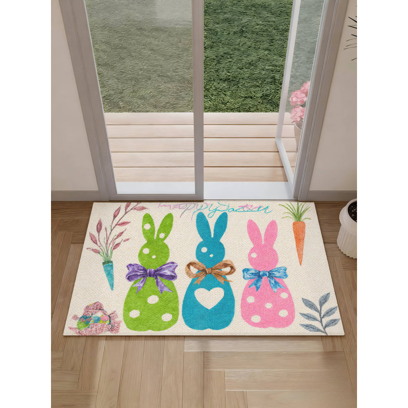 Tapis de bain coloré antidérapant pour salle de bain et cuisine, 32 x 20 po