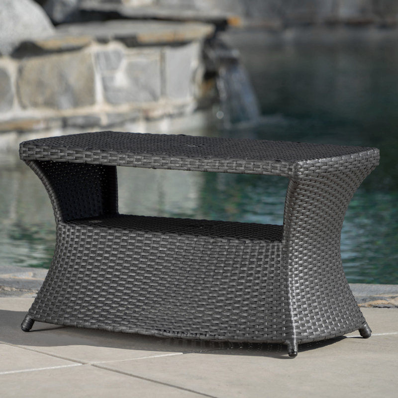 Berkeley Chaise Lounge Side Table, Gray