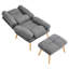 Grey Sofa with cushion footstool
