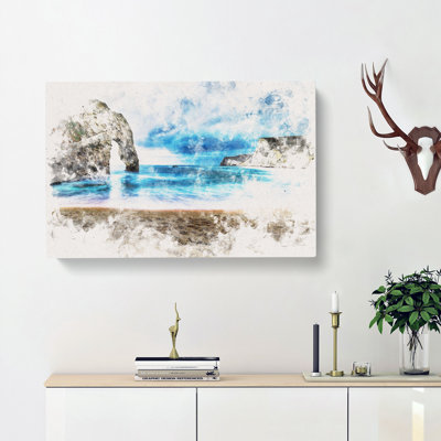 Durdle Door Cliffs In Wareham - Wrapped Canvas