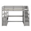 Lit mezzanine simple avec bureau et tablettes-797526395