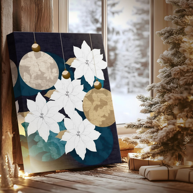 «Pale Winter Blessing of Candle» - Toile tendue avec châssis de qualité supérieure, H 60 po x l 40 po