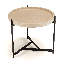 Akil Round Concrete Outdoor Side Table - 52 cm W 50 cm D