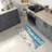 Radele Striped Polyester Non-Skid Kitchen Mat-88713893