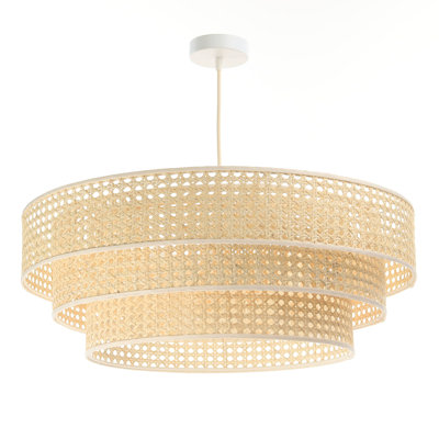 Wampum 1 - Light Cream Geometric Pendant