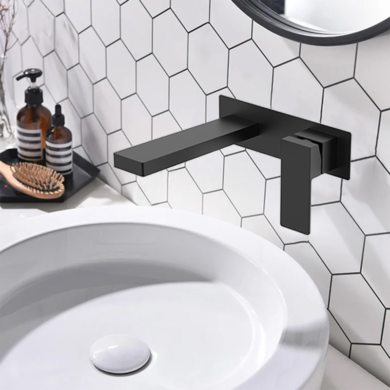 Robinet de lavabo vasque avec bonde Madison, Noir mat