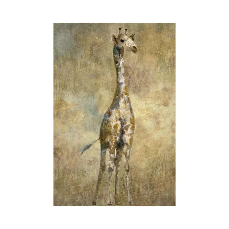 Summer Safari Giraffe by Nan - Wrapped Canvas Painting, 66.04 cm H x 45.72 cm W x 1.91 cm D