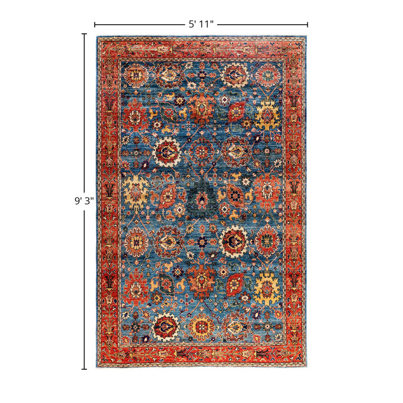 Serapi One-of-a-Kind 5' 11" X 9' 3" Hand Knotted Area Rug