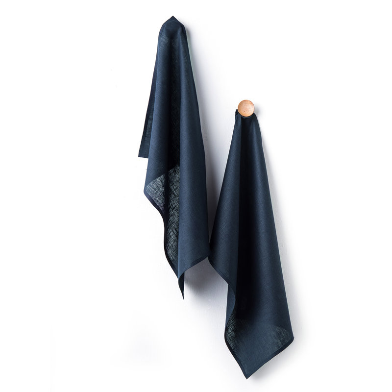 Kitchen Linen - 100% Pure Linen Kitchen Towels, Grape