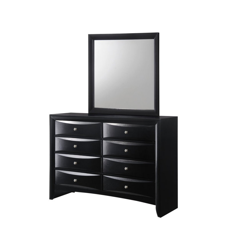 Mobilier de chambre en bois massif 1Pc, Noir