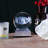 80mm 3D Engraved Saturn Crystal Ball with LED Base, Solar System Glass Sphere Decor.