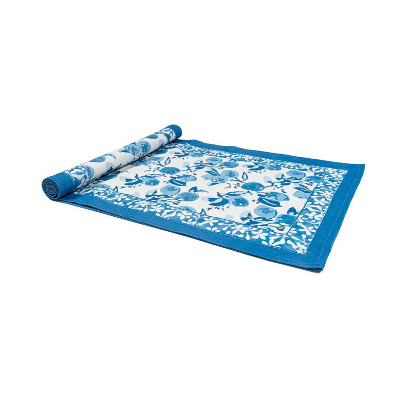 Citron Handmade Floral, Blue, 72" L x 16" W