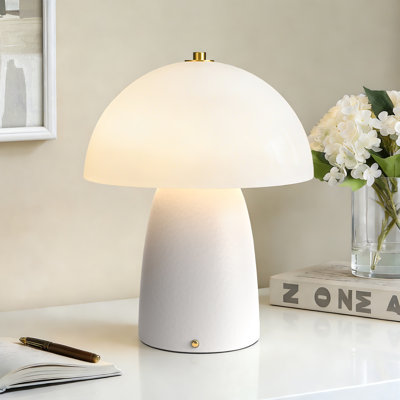 Lampe de table 11 po en céramique blanche sans fil 11 po