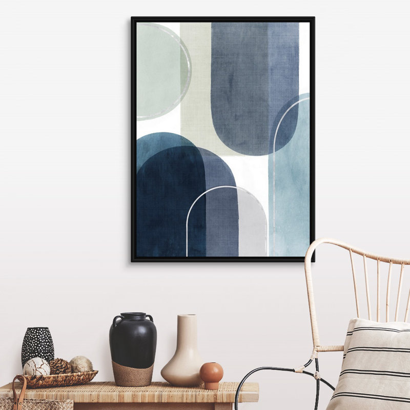 " Framed Move I " Print, 42" H x 32" W x 1.75" D, Black Framed