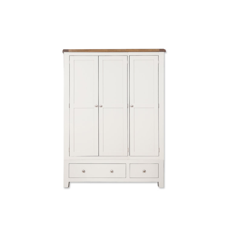 Della 2 Door Solid + Manufactured Wood Wardrobe