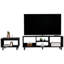 Ensemble de salon double avec meuble télé et table basse avec accents en acier