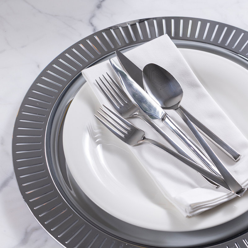 ANNA New York Striations Tray, Silver