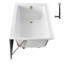 Baignoire en alcôve en acrylique blanc brillant avec drain extérieur 66 po x 32 po Streamline-108298582