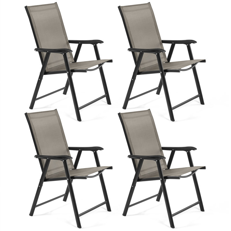 Fauteuil de patio pliant Jordin, Brun