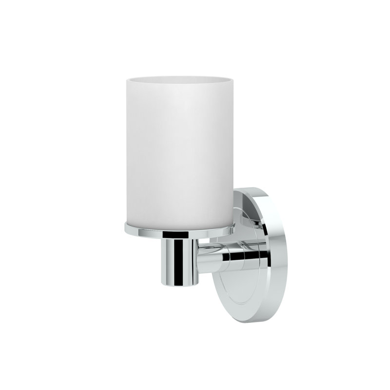 Latitude II Wall Mounted 1-Light Frosted Glass Sconce | Bathroom Lighting, Chrome