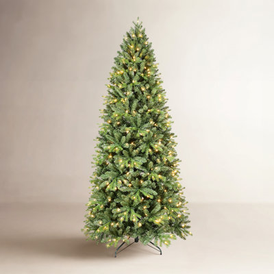 Pencil 9' Pre-Lit Spruce Christmas Tree
