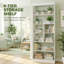 HOMCOM Bookcase, 6-Tier Bookshelf with Anti-Tipping Design-1753311094