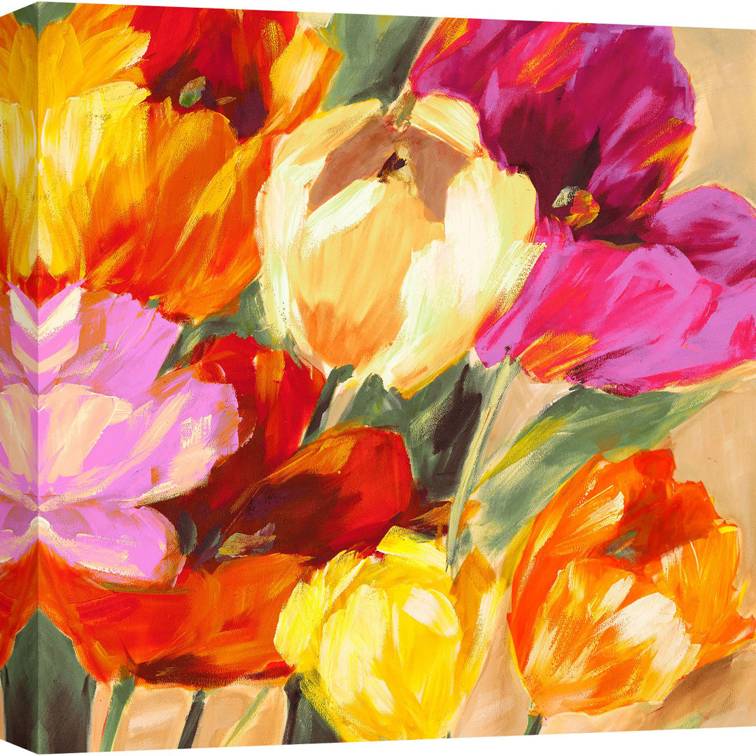 Leinwandbild Colourful Tulips II von Jim Stone