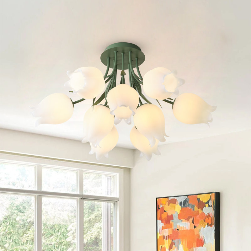 Plafonnier semi-encastré 9 lumières G9