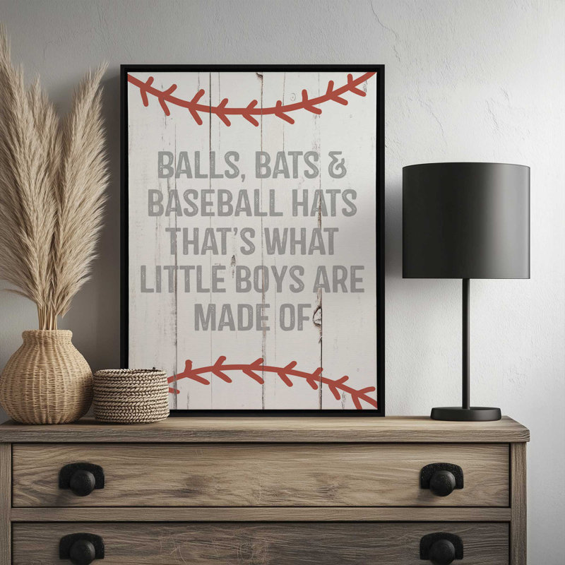 «Garçons et baseball» par Masey St. Studios, reproduction d'art, L 12 po x H 16 po, Framed Canvas, Doré