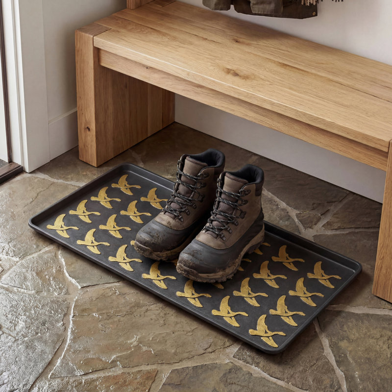Eddie Bauer Geese Rubber Boot Trays, Geese Black