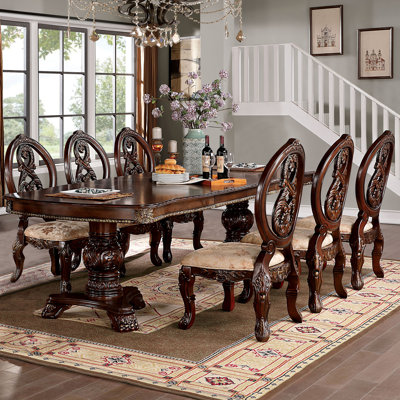 Hillboro Extendable Double Pedestal Dining Set