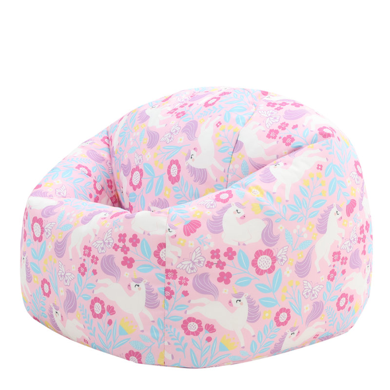 Kids Rainbow Print Classic Bean Bag, Unicorn