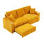Upholstered Sofa With Cup Holder And Pillow For Living Room