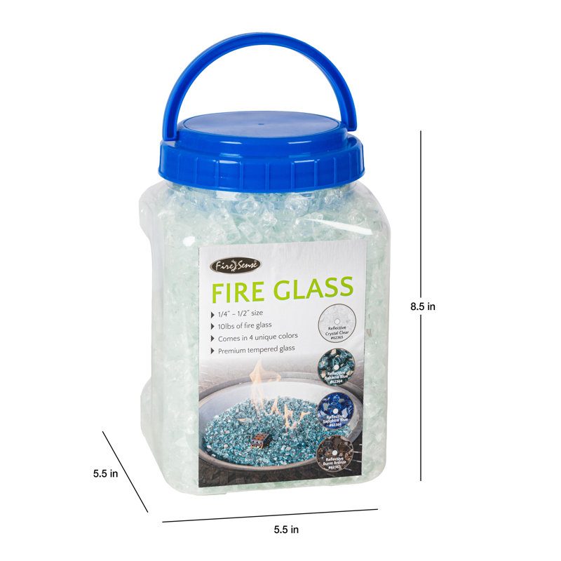 Crystal Clear Reflective Tempered Fire Glass for Fire Pits