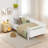 Wood Platform Bed with Rails-111912651-111912650