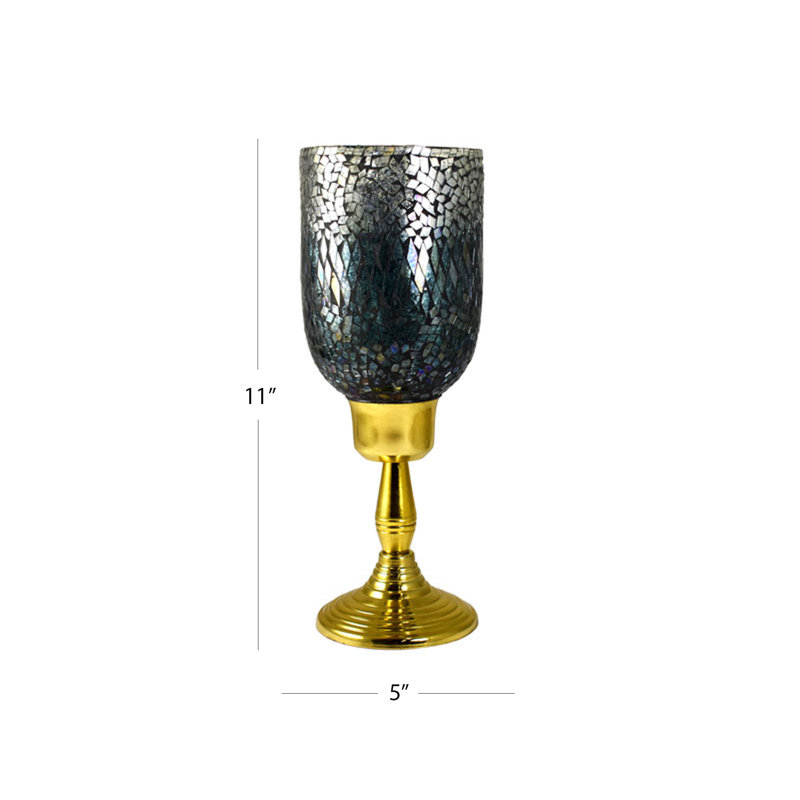 Ensemble d’ouragans en verre 3 pièces, Or